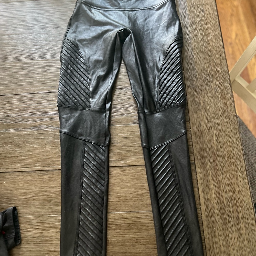 Black Moto Faux Leather Leggings